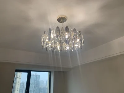 Modern Crystal Leaves Chandelier For Dinning Room