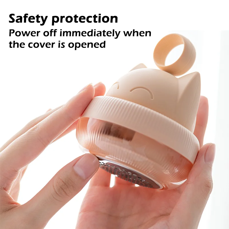 Pisică drăguță electrică cu bile trimmer portabil USB wireless electric mini scame îndepărtează protecție baterie lungă haine părul clipper Remo_voghion.com