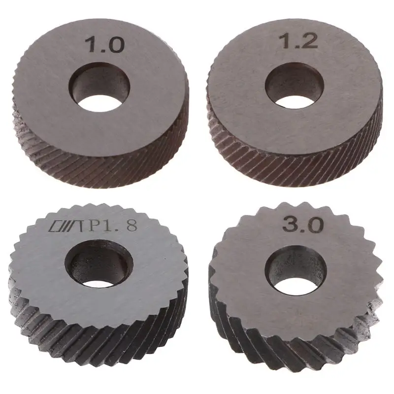 

2pcs Diagonal Linear Knurl Wheels Knurling Knurler Tool 1.0/1.2/1.8/3.0mm Pitch