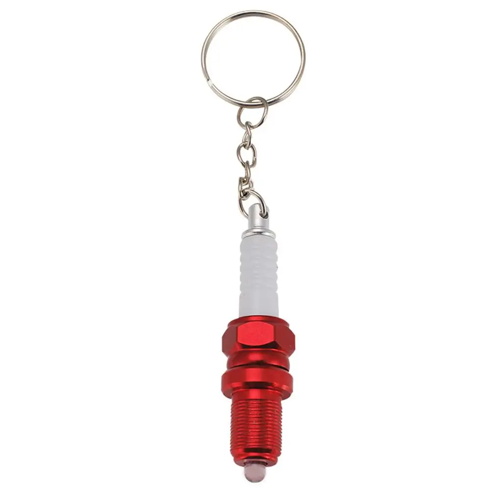 

Automobile Parts Sparking Plug Shape Key Ring with LED Portable Maintenance Lighting