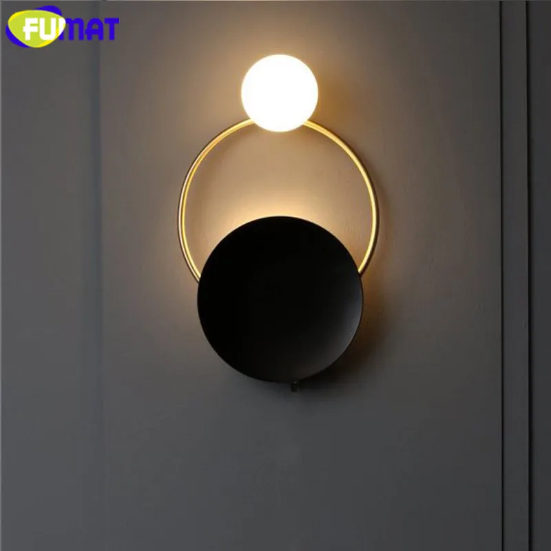FUMAT Post-modern Wall Lamp Creative Art Deco LED Black Lights for Bedroom Bedside Hotel Stairs Study Room Light Fixture | Освещение