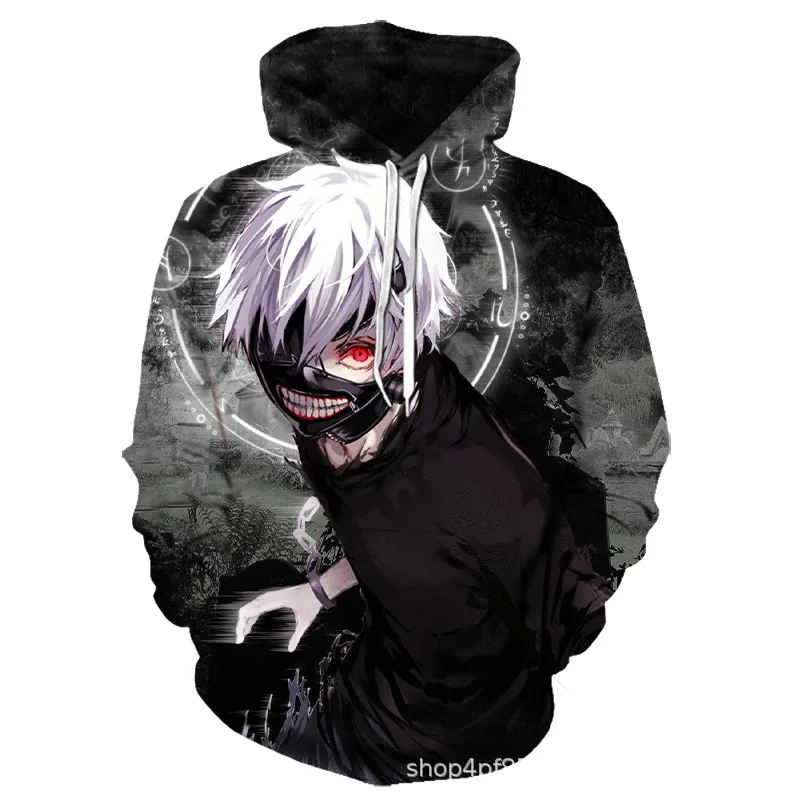 2019 NEW Classic anime Tokyo Ghoul 3d Hoodies Autumn Fashion Hoodie harajuku Hip Hop Men Women Hooded Sweatshirt size s-5xl