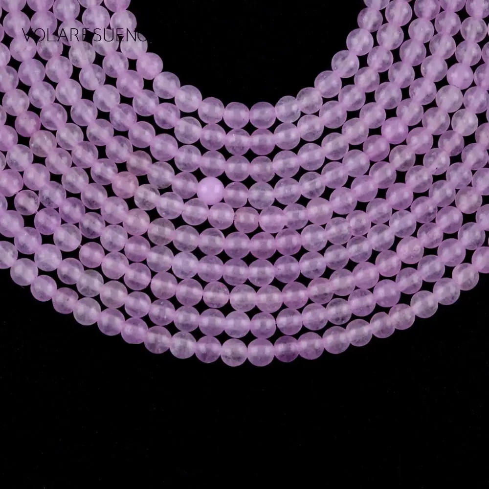 Wholasale Violet Purple Jades 3mm 122pcs Natural Stone Round Beads For Jewelry Making Spacer Loose Diy Bracelet 15inches | Украшения и