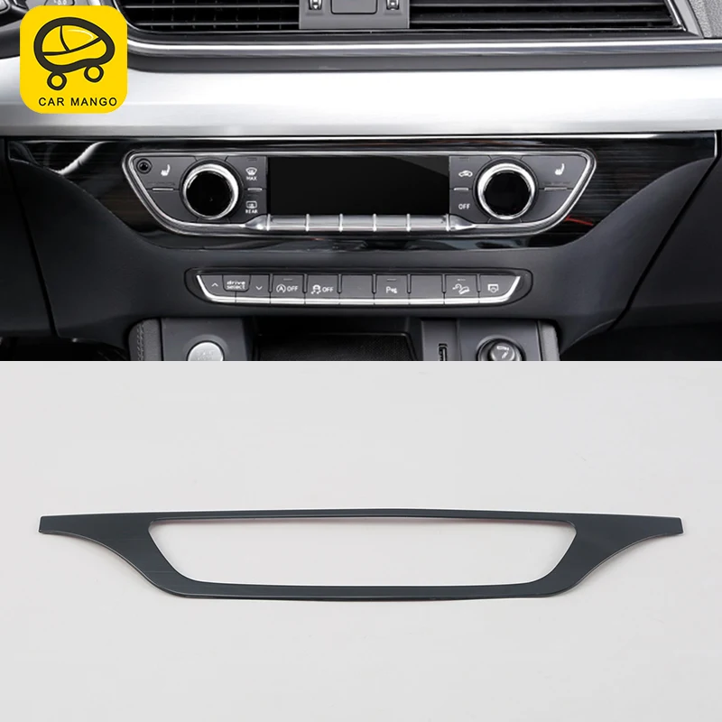 

CARMANGO for Audi Q5 FY 2018 Car Interior Accessories Central Control Center Console Switch Frame Cover Trim Sticker Chrome