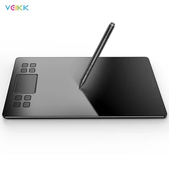 VEIKK A50 Graphics Drawing Tablet 10 x 6 Inch 8 Express Keys & Gesture Touch-Pad 8192 Levels Pressure for Painting Design