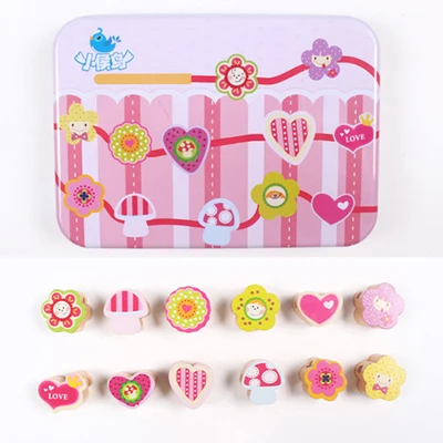 Деревянные бусины игрушки Детские DIY игрушки мультфильм фрукты животное, морская жизнь, движение, fruitStringing Threading развивающие для детей - Цвет: plant