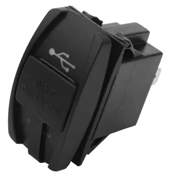 

12V 24V Car Auto Boat Accessory LED Dual USB Charger - Outlet white