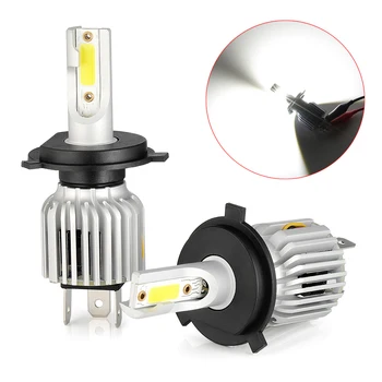 

2pcs H4 H1 H3 H7 H11 H8 H9 H27 880 881 9005 HB3 9006 HB4 Led Headlight Bulbs 72W 10000LM Car Styling black silver