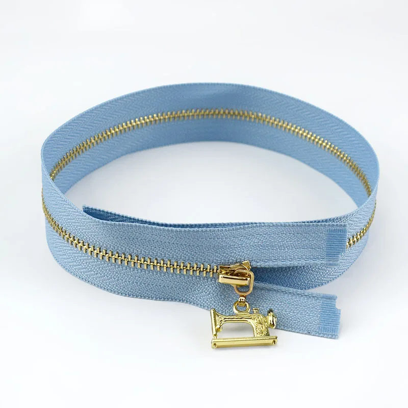 light blue 50 см 2 шт./5 шт. металлическая молния 3# открытый конец молнии для шитья сумки кошелек пуховик юбка Одежда DIY ручной работы шитье ZA054 - Цвет: light blue
