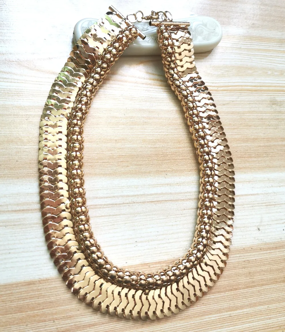 Европейский и американский модный тонкий металл набор шнека эффектное ожерелье фабричная розетка для женщин