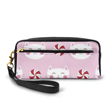 

NOISYDESIGNS Women Leather Wallet Fashion Wristlet Clutch Purse Pink Cats Cellphone Bag Wrist Strap Wallets for Women Bolsa