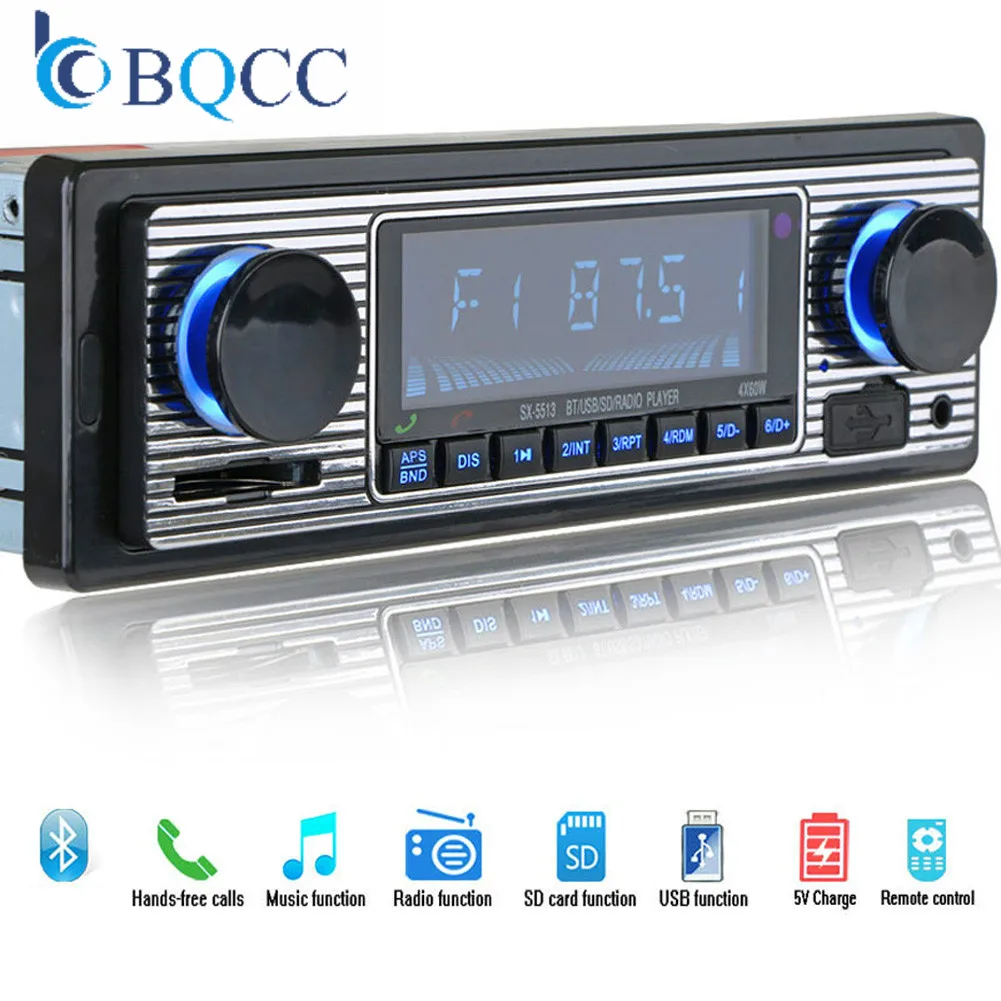 Автомобильный MP3 плеер fm модулятор Bluetooth ЖК дисплей музыка винтажное аудио USB