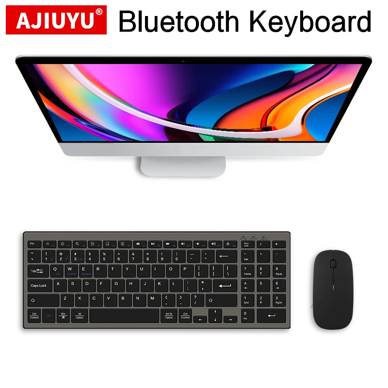 Ajiuyu Bluetooth Keyboard For Apple Imac Mac Laptop Macbook Air Pro Notebook Ipad Tablet 2 4g Wireless Keyboard Digital Key Tablet Keyboard Aliexpress