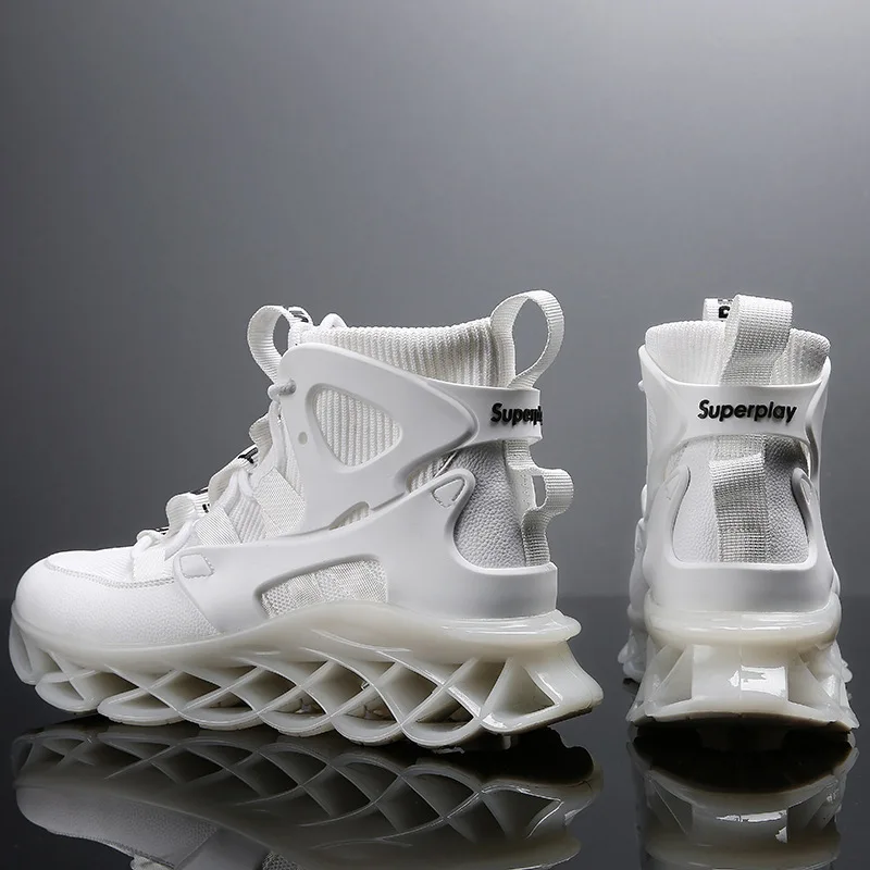 

High-Top Shoes Men's Autumn Korean-style Trend Socks Shoes Men's Sports Casual White Shoes High State Blade Shoes Male Red Tide