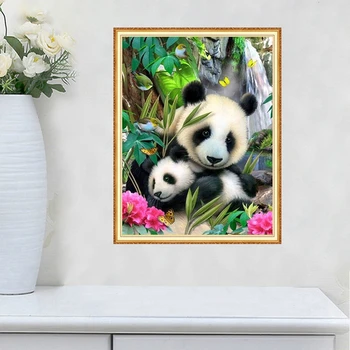 

Panda Full Square/Round Stones Animal 5D Diamond Painting Diamond Embroidery Diamond Mosaic Cross Stitch Dimond Needlework