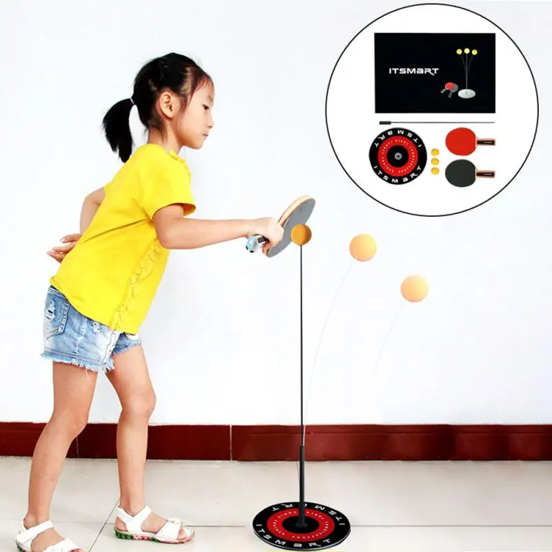 Decompression Trainer Professional Paddle Leisure Shaft Table Tennis Set Sport Soft Wave Pingpong Ball Portable Quick Rebound