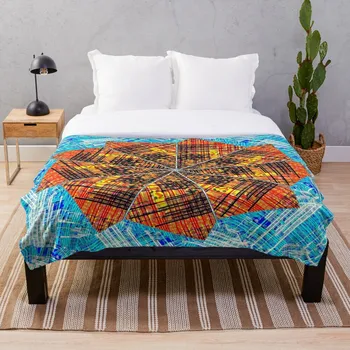 

Soft Blanket for Bed Sherpa Flannel Fleece Blanket Home Travel Sofa Soft Throw Blanket Root Humanity Bar And Qr Code Combo 4 Spl