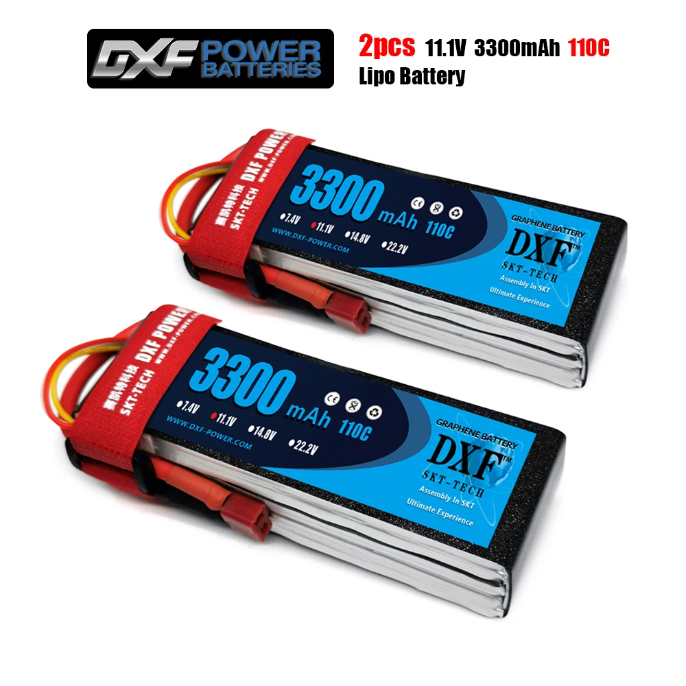 DXF Lipo батарея 3S 11 1 V 3300MAH 110C MAX 220C T/XT60 LiPo RC для Rc вертолета автомобиля лодки дрона