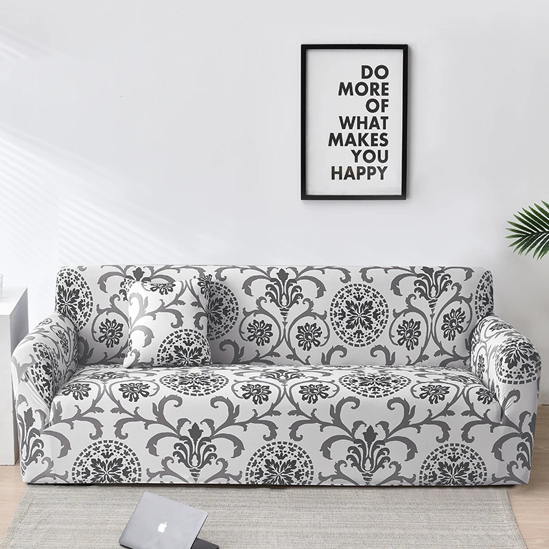 Sofa-Covers Chaise Living-Room Elastic Funda Floral for Con Longue 1PC