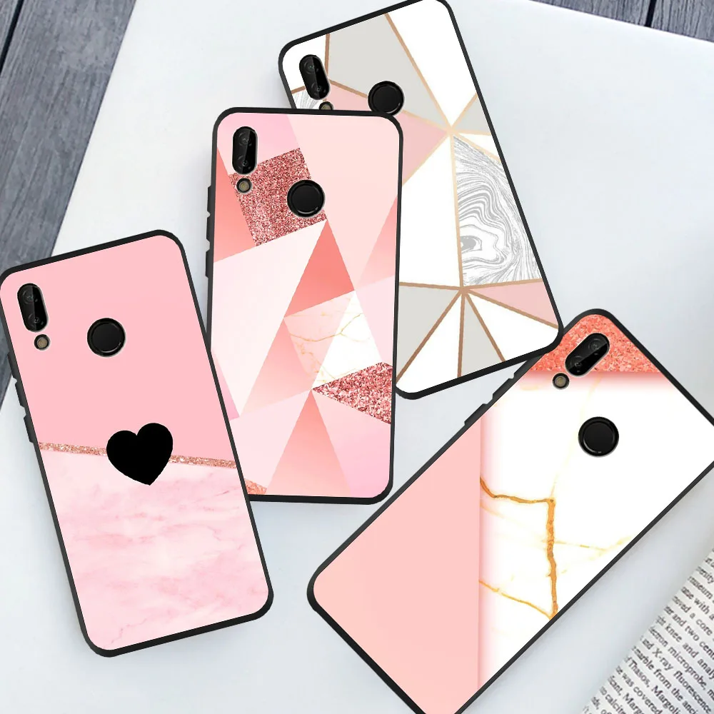 

Luxury Phone Case For Huawei 20 P20 Lite Pro P30 Pro Lite P40 Pro Mate 20 Pro Mate 30 Pro Cover Marble Texture Geometric Case