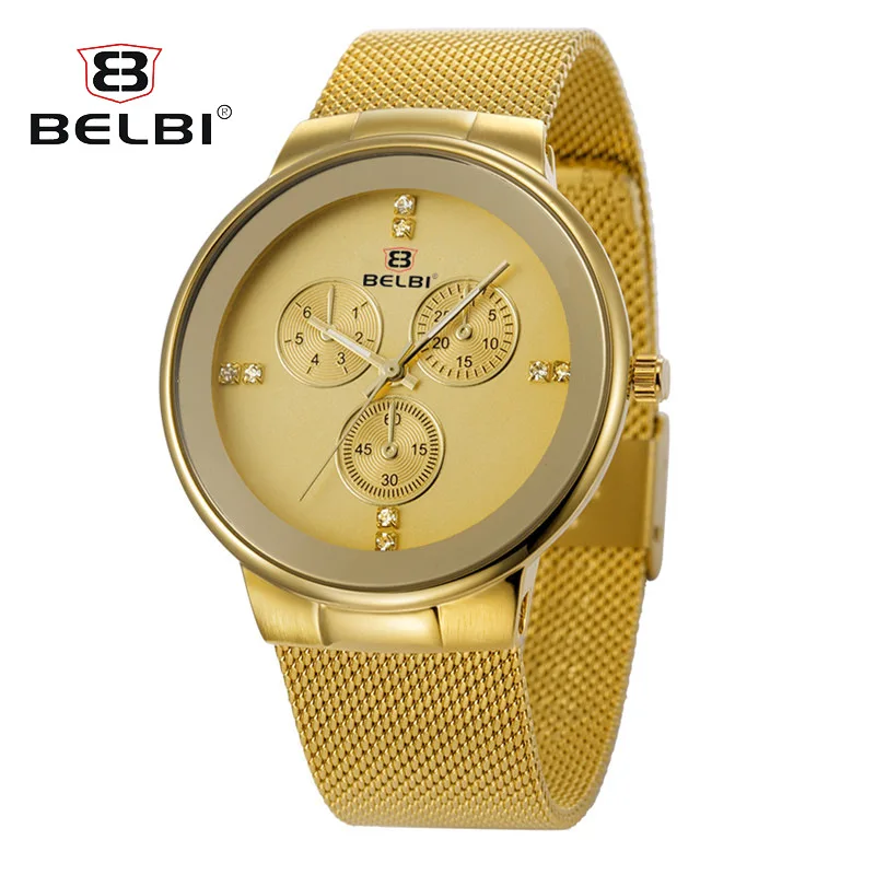 

Biao bi Belbi5810 Business chao bo wang Ribbon Quartz Watch