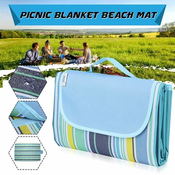 

145x200/195x200cm Waterproof Foldable Beach Blanket Outdoor Portable Picnic Mat Widen Minimalism Camping Mat Beach Blanket