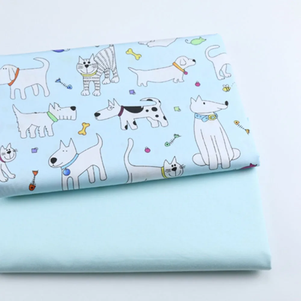 Детская стеганая простыня с принтом кошек и собак 100% хлопок | Дом сад