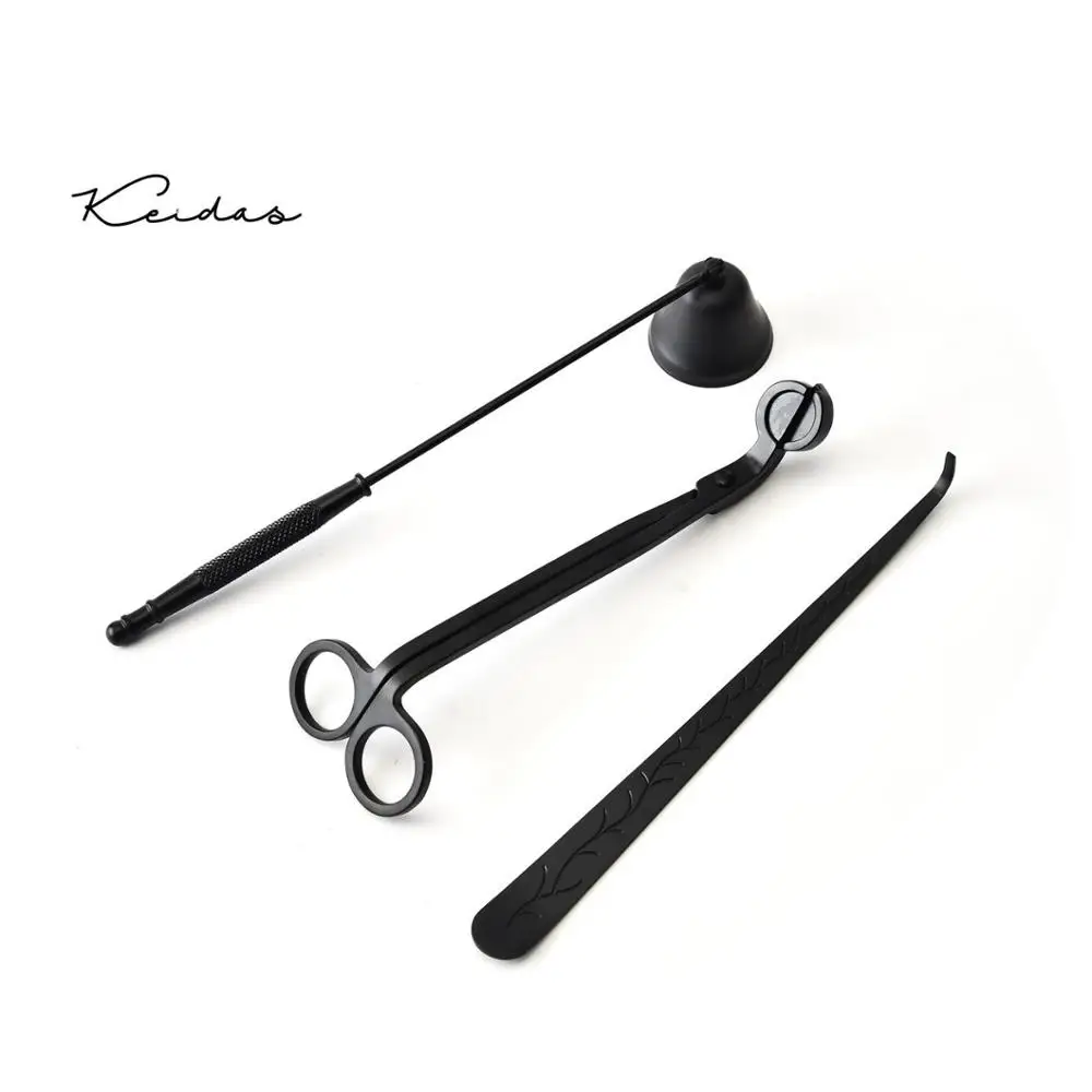 Luxury 3Pcs/Set Candle Accessory Set Candle Extinguisher Tool Candle Snuffer Trimmer Dipper Kits Home Decor with beautiful pack