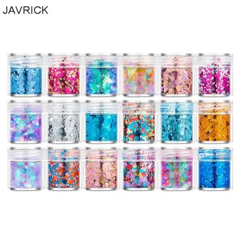 

18 Bottles Nail Art Sequins Filling Flash Glitter Powder UV Epoxy Resin Pigment