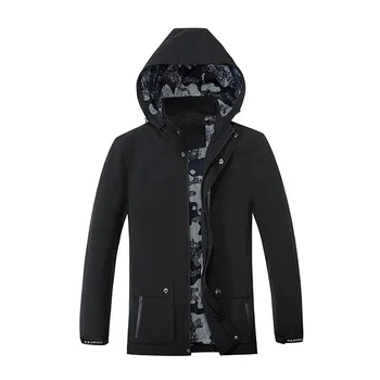 

Men Slim Fit Thin Section Jacket Male Coat Wash With Water Lian Cap Leisure Tooling Youth Chao Big Code