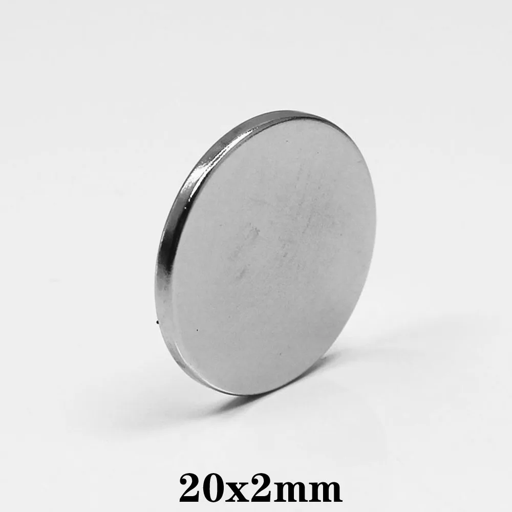 Мощный сильный магнит 5 ~ 100 шт. 20x2 мм 20 x 2 постоянный неодимовый диск Круглый