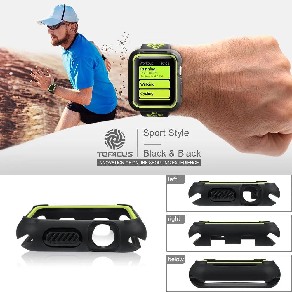 Защитный чехол для Apple Watch, версии 5/4/3/2/1 40 мм 44 Ni ke стиль Мягкий силиконовый чехол s для наручных часов iWatch серии 5 4, 2, 3, ремешок 42 мм, 38 мм