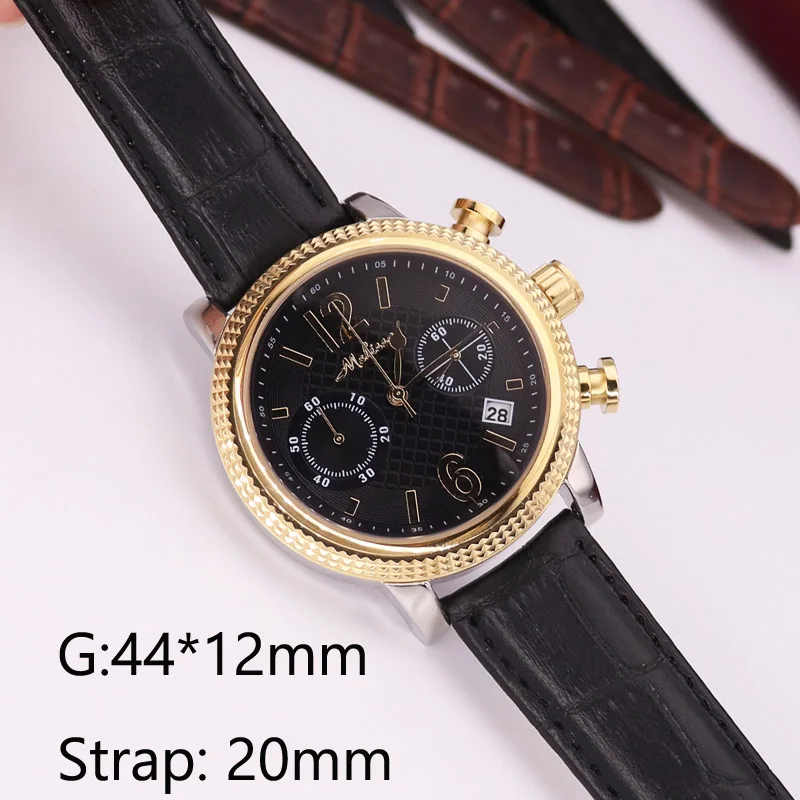 G Yellow Gold Black Распродажа! Скидка реальные многофункциональные Мужские Женские часы все из нержавеющей стали зубец Установка кубический циркон кожаный браслет с кристаллами - Цвет: G Yellow Gold Black