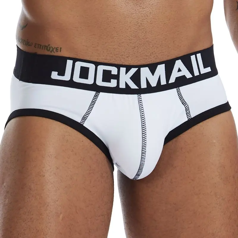 Jockmail 2020 New Shorts Sexy Men Underwear Men Briefs Cotton Underpants Gay Mens briefs Cuecas Men Brief Bikini Man Srting white boxer briefs