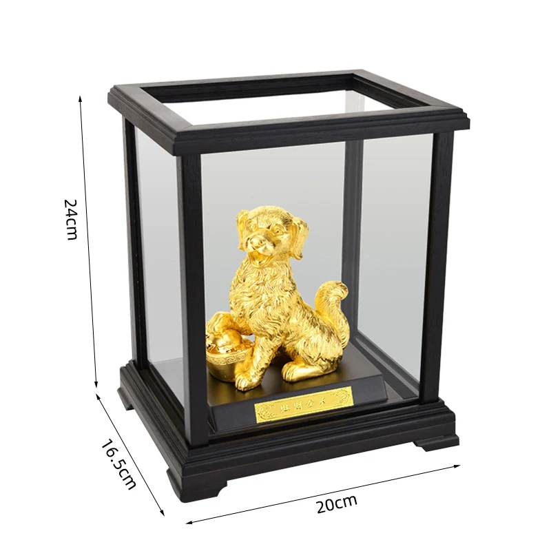 Lucky Dog Фэн-шуй Лаки собака 24K Золотая фольга декорирующие аксессуары ручной работы собирают благосостояние и удача Обои для рабочего стола украшения ремесла домашний декор - Цвет: Lucky Dog