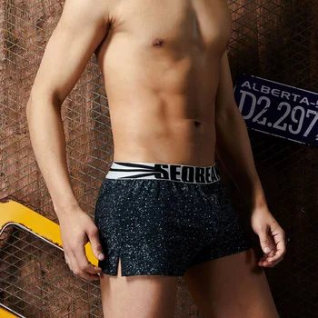 

New 2020 Men's Sleepwear Shorts Home Pants Cotton Boxer Shorts Men Sleep Bottoms Lounge Shorts