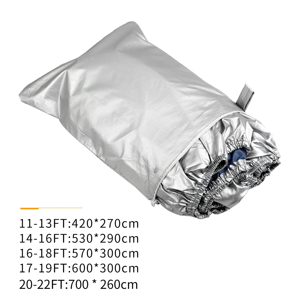 Boat Cover Anti-UV Waterproof Heavy Duty 300D Marine Trailerable Canvas Boat Accessories barco Cover Tear Proof