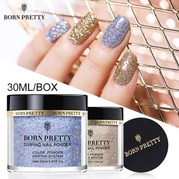 

BORN PRETTY 30ml Dip Nail Powder Natural Dry Holographics Shinning Nail Glittery Powder No Lamp Cure Dipping Nails Accessories