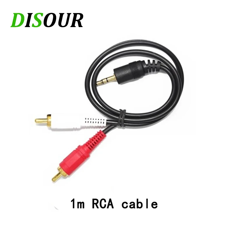 Аудио кабель DISOUR 1 м 3 5 мм стерео на 2 RCA Y кабеля для ПК DVD TV VCR динамика камеры аудио