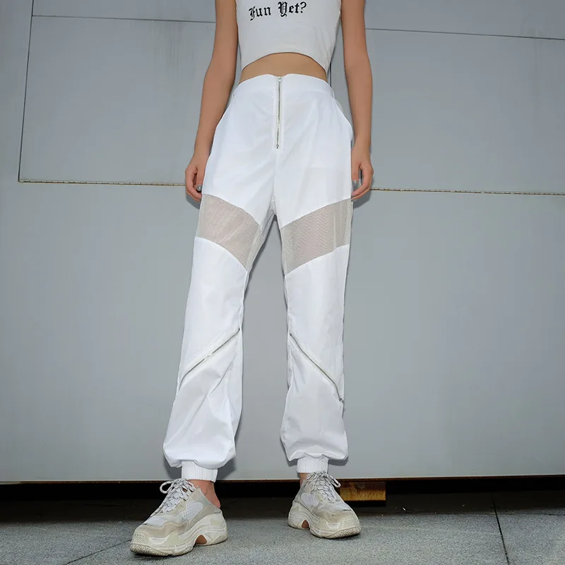 

2021 Zipper Splice Mesh Trousers Comfortable Cycling Pants Men Women Spring Summer Breathable Casual Sports Pants