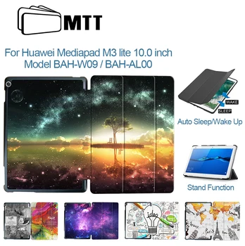 

MTT PU Leather Case For Huawei Mediapad M3 Lite 10 10.1 inch BAH-W09 BAH-AL00 Magnetic Flip Stand Smart Cover Protective Shell