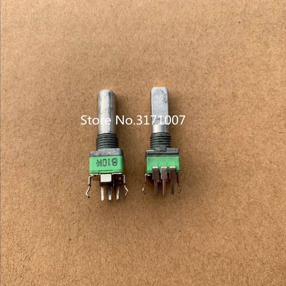 

100pcs/lot ALPHA Alfa type 09 precision potentiometer, single B10K, half shaft, long 20MM axis, No positioning function