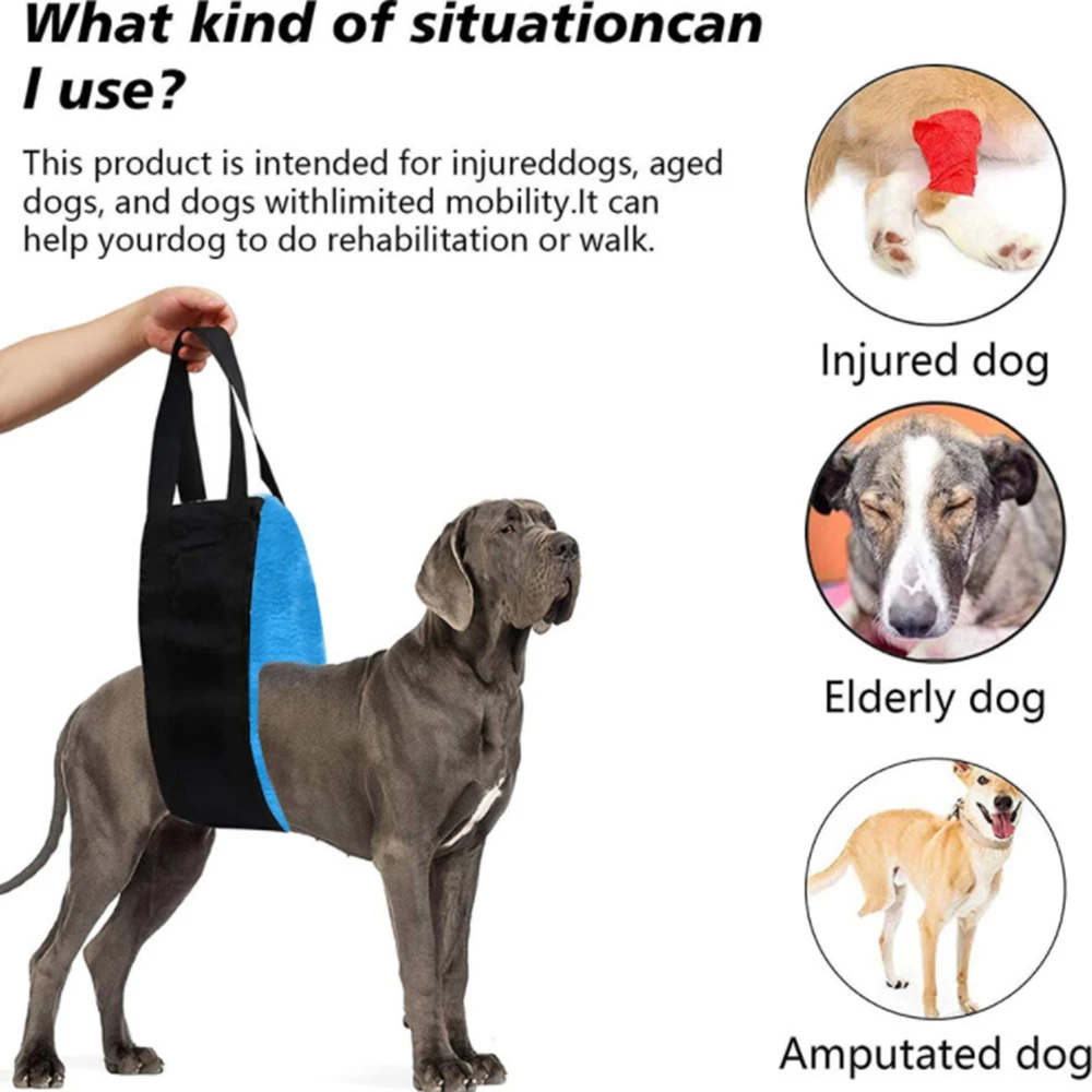 Pet Dog Care Traction Rope Leg Injury Disabled Elderly Dog Walking Aid