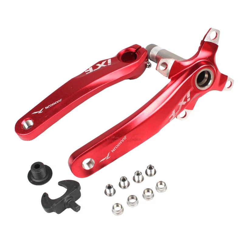 Bike Crankset Narrow Wide Single Chain Ring 170mm Bottom Bicycle Crankset for Mountain Bike SAL99 - Цвет: Красный