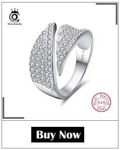 ORSA JEWELS женское серебряное кольцо из натуральной 925 пробы, 4 цвета, AAA кубический циркон, набор Зубцов, женское модное ювелирное изделие для вечеринки SR58