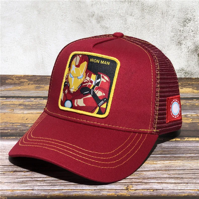 Высокое качество Новинка Marvel Железный человек Кепка-тракер в бренд аниме Бейсбол Кепки Для мужчин Для женщин в стиле «хип-хоп» папа шляпа сетчатый Snapback дальнобойщика шапка