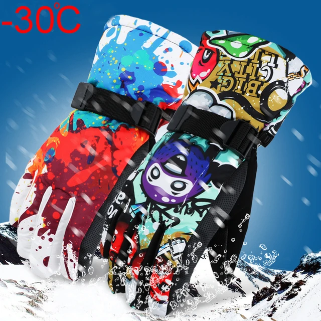 Guantes impermeables para hombre, manoplas cálidas para esquí, Snowboard,  motocicleta, pantalla táctil, nieve, a prueba de viento, Invierno -  AliExpress