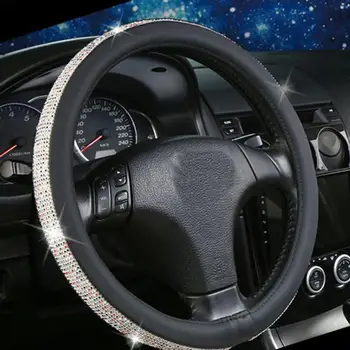 

Hot Rhinestone Steering Wheel Cover Car Interior Car Accessories Four Seasons Universal
