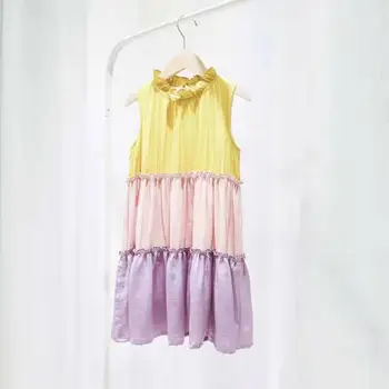 

Pre-sale 2020 New Colorful Girls dress Princess Party Petticoat stitching Girls Clothing 90-160cm