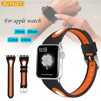 

Joyozy 38mm 42mm New Silicone Strap Series 3/2/1 For Apple Watch Band 4 Smart Watch Replacement Belt For Apple Watch Strap